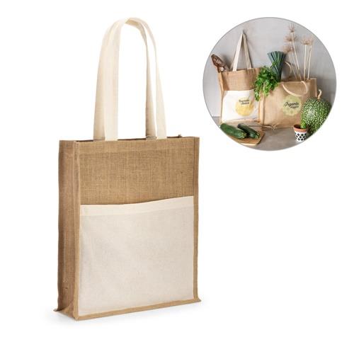BRAGA. Jutetasche (240 g/m²) und Tasche aus 100% Baumwolle (140 g/m²)
