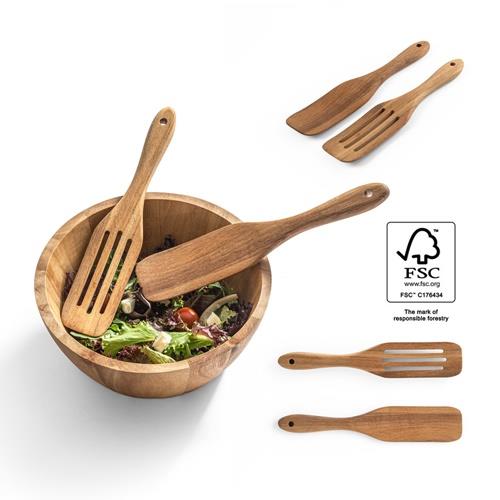 BATALI. Set aus zwei Besteckteilen aus Akazienholz