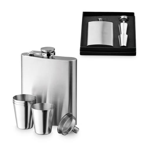 NOVAK. Set aus Edelstahlflasche und Gläsern 200 mL