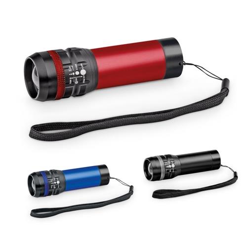 ZOOMIN. Taschenlampe aus Aluminium mit Zoomfunktion und 3 Lichtmodi