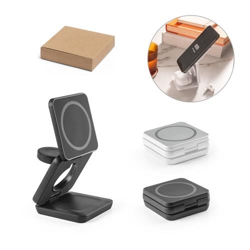 BROGLIE. Superschnelles 15W 4-in-1 magnetisches kabelloses Ladegerät aus Recyceltes ABS (100% rABS)