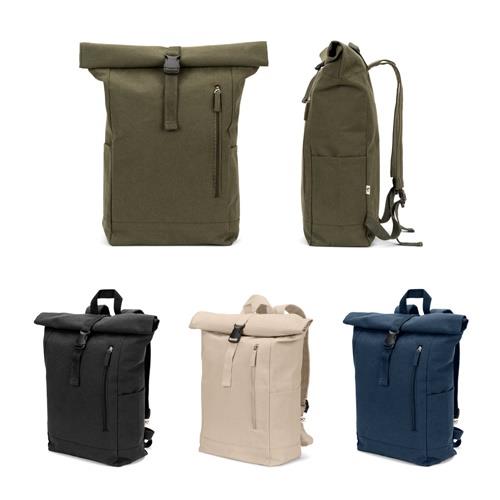 SAINT. Roll-Top-Rucksack aus recyceltem Baumwolle und recyceltem Polyester (380 g/m²)
