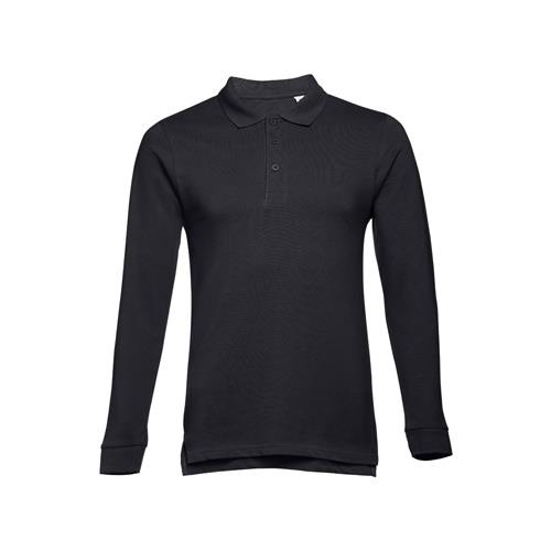 THC BERN II. Langarm-Poloshirt für Herren aus kardierter Baumwolle