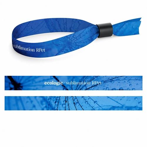 Gedrucktes Muster von Lanyard SUBLIMATION Slim II (15 mm) Armband aus recyceltem Polyester (100% rPET)