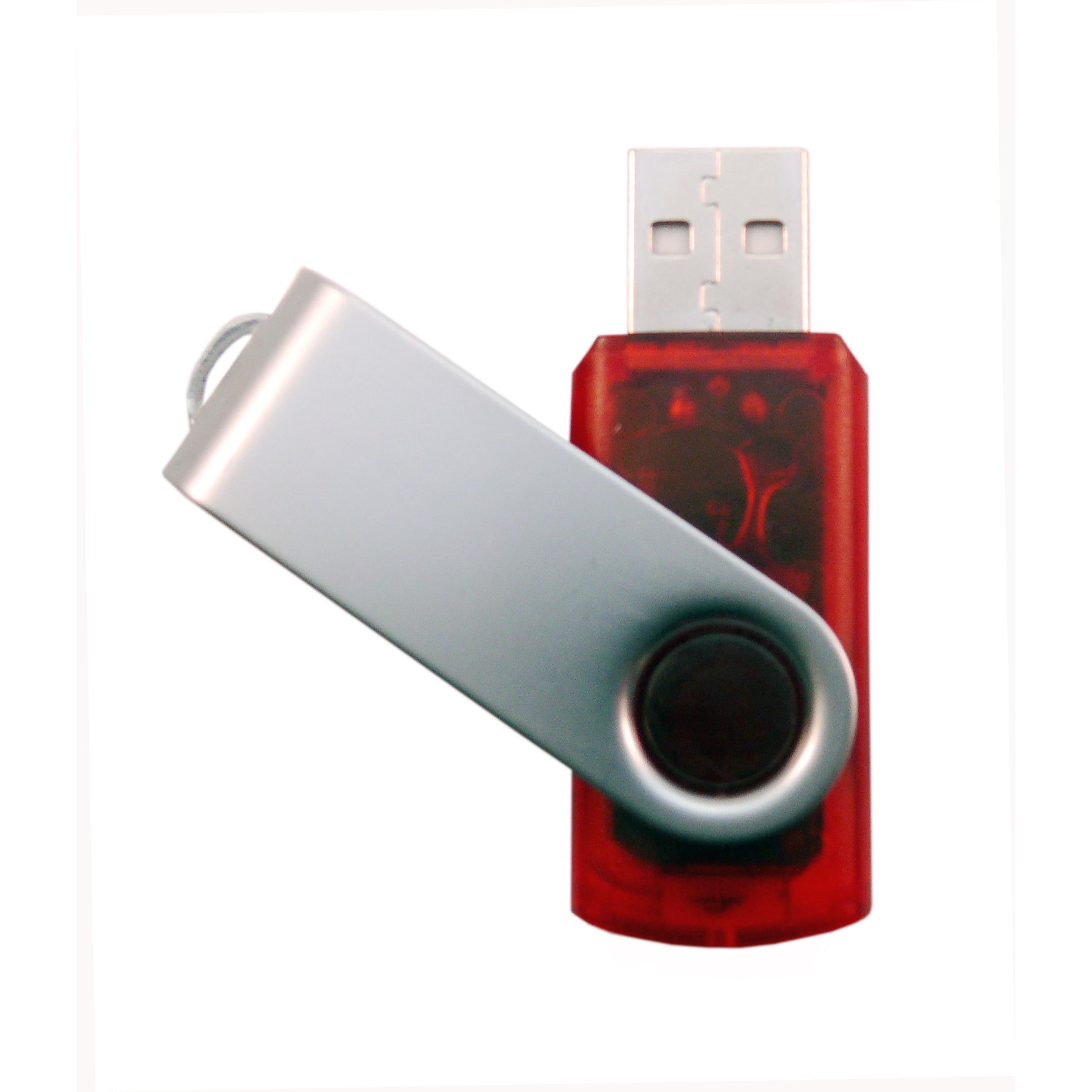 USB-Stick C05 USB 2.0 Flash Disk  32 GB Rot Transparent