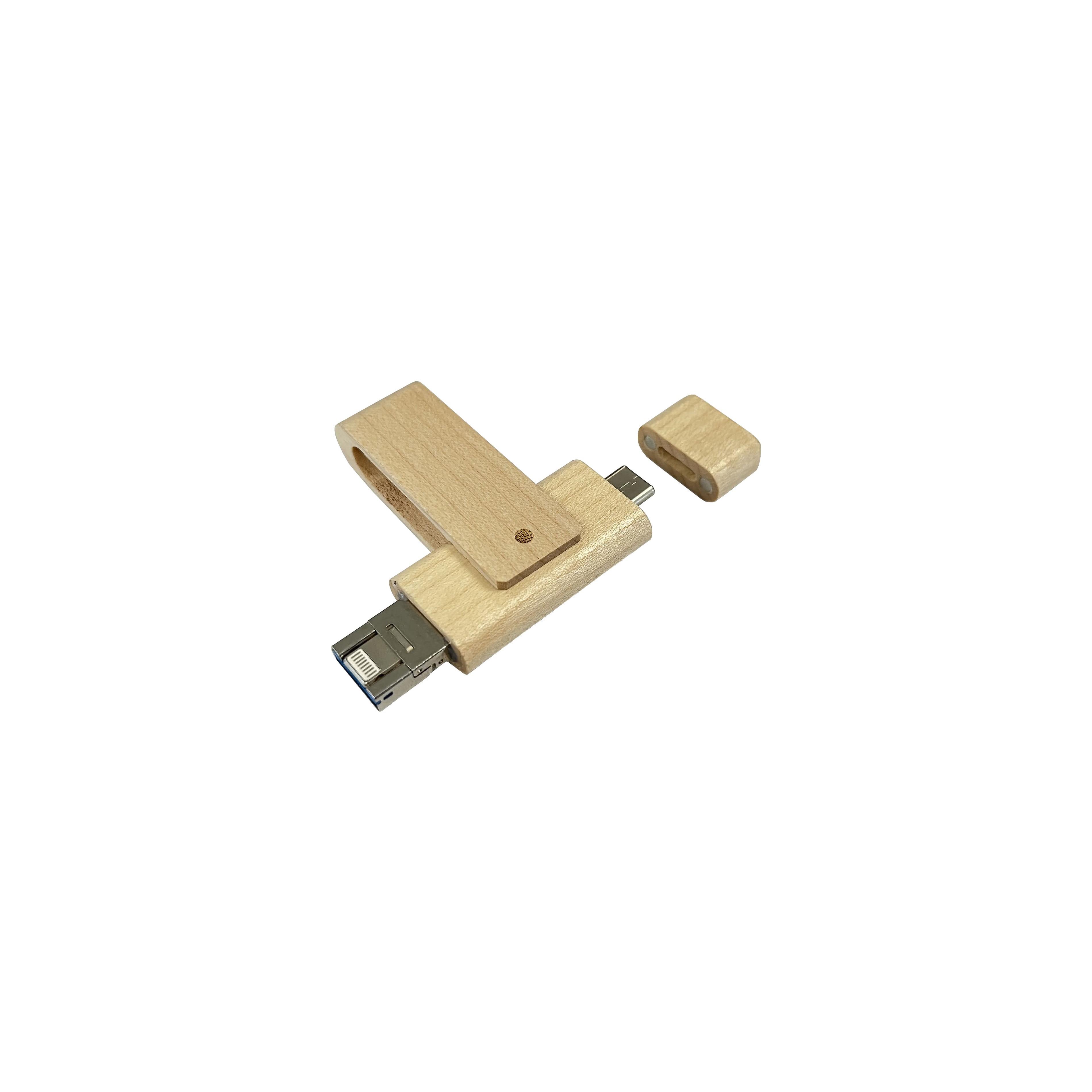 USB-Stick OTG H24 4 in 1 USB 3.0 Flash Disk   8 GB Ahorn