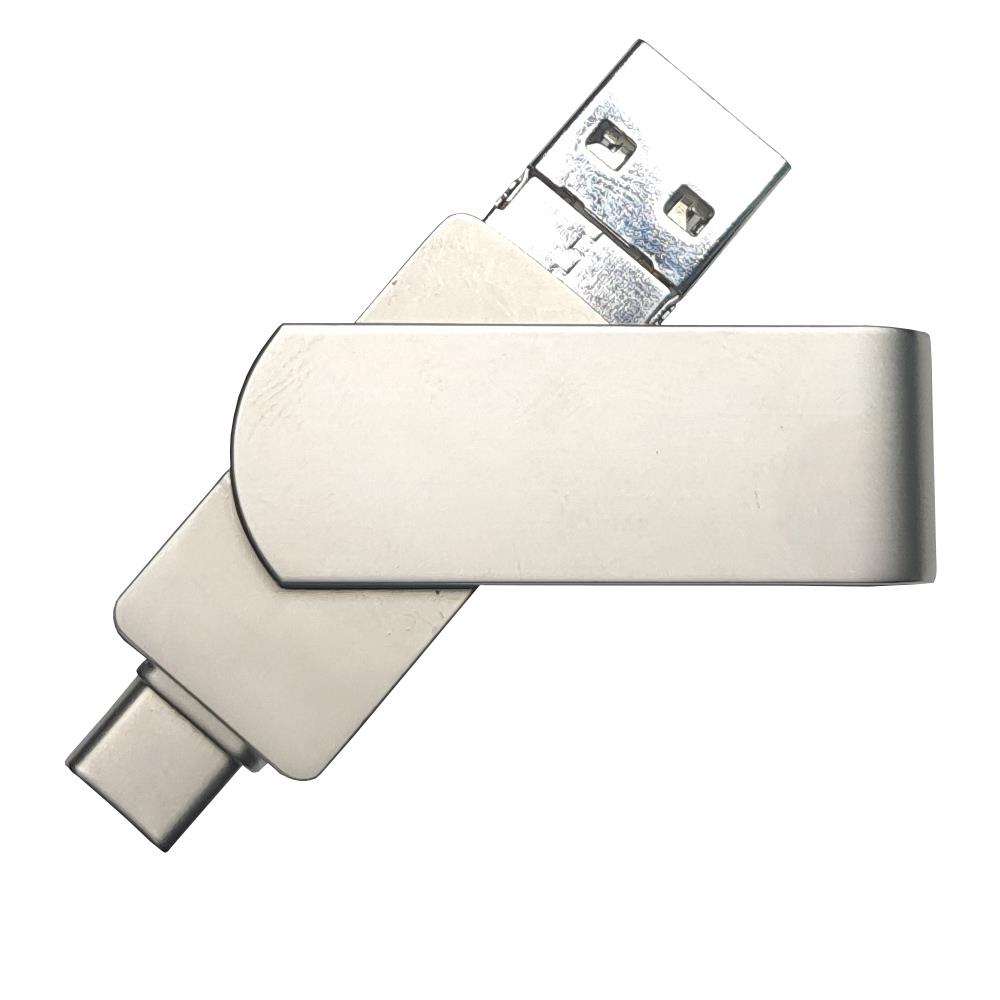 USB-Stick 4in1 OTG 01 USB 3.0 Flash Disk  64 GB Silber