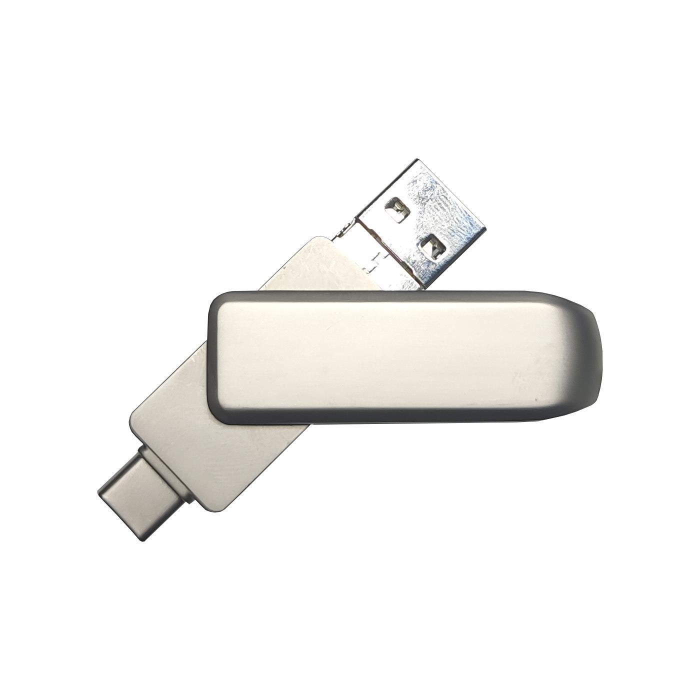 USB-Stick 4in1 OTG 02 USB 2.0 Flash Disk   8 GB Silber