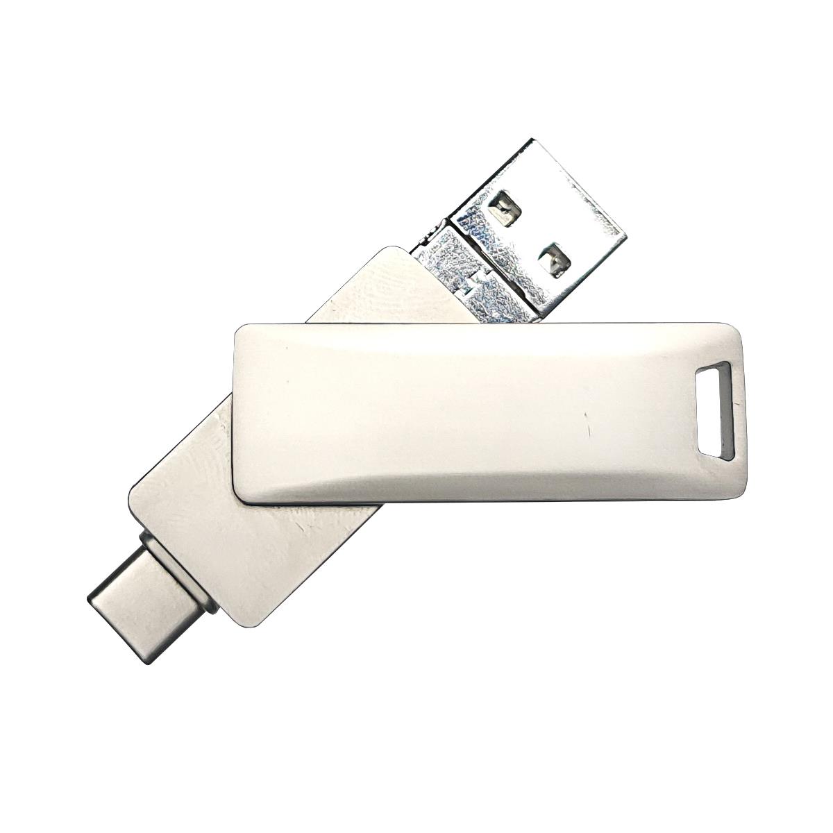 USB-Stick 4in1 OTG 07 USB 3.0 Flash Disk   8 GB Silber