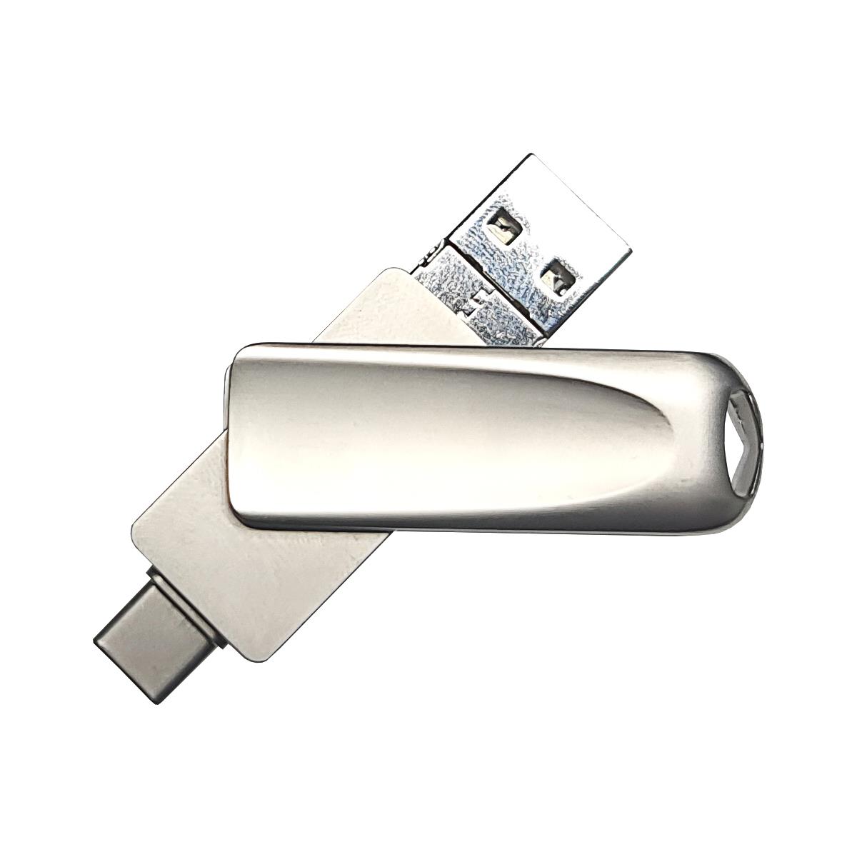 USB-Stick 4in1 OTG 10 USB 2.0 Flash Disk  32 GB Silber