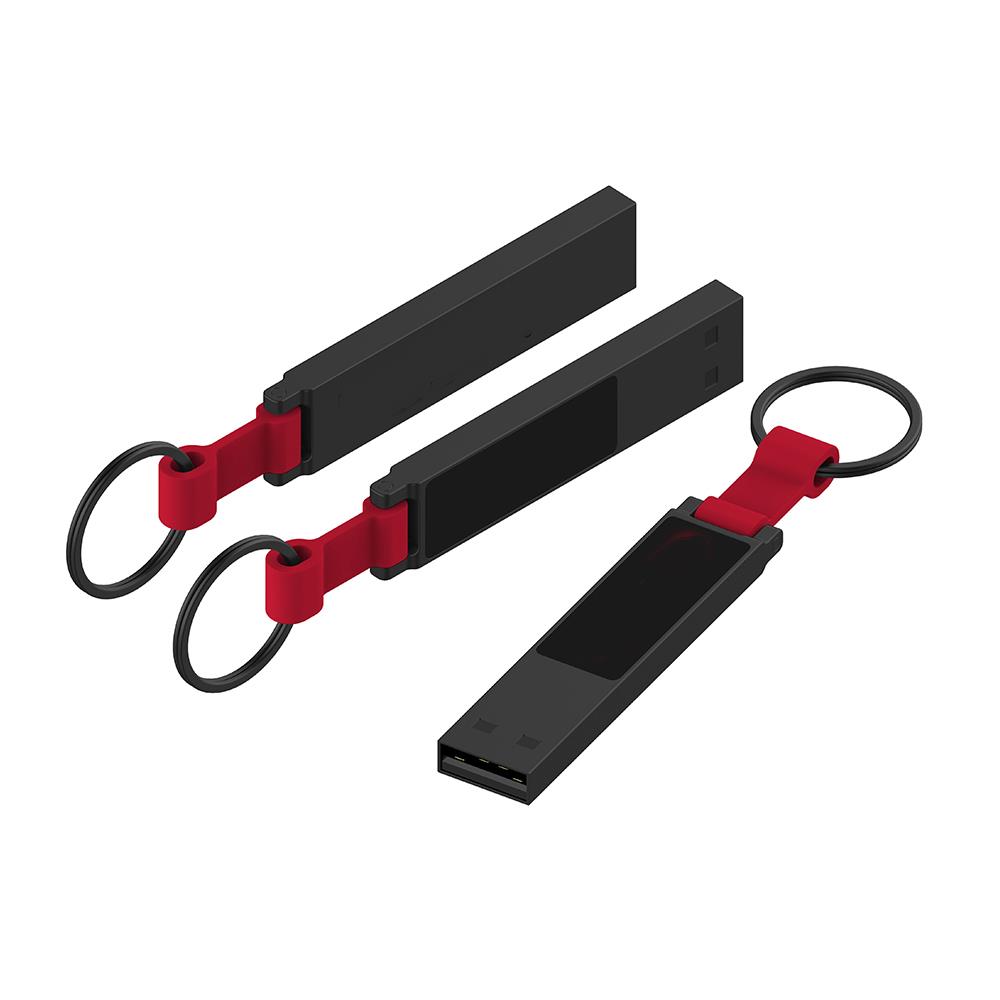 USB-Stick LED 12 USB 2.0 COB   1 GB Schwarz/Rot