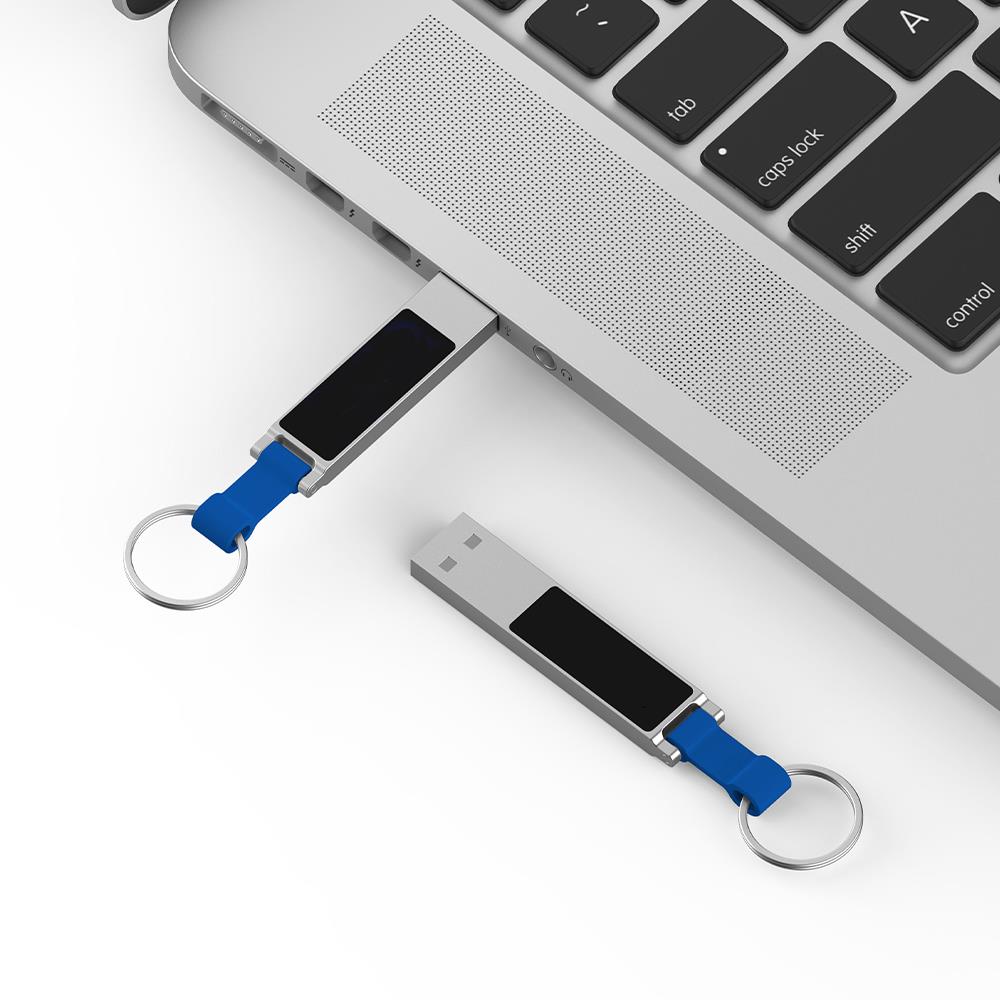 USB-Stick LED 12 USB 2.0 COB   8 GB Silber/Blau