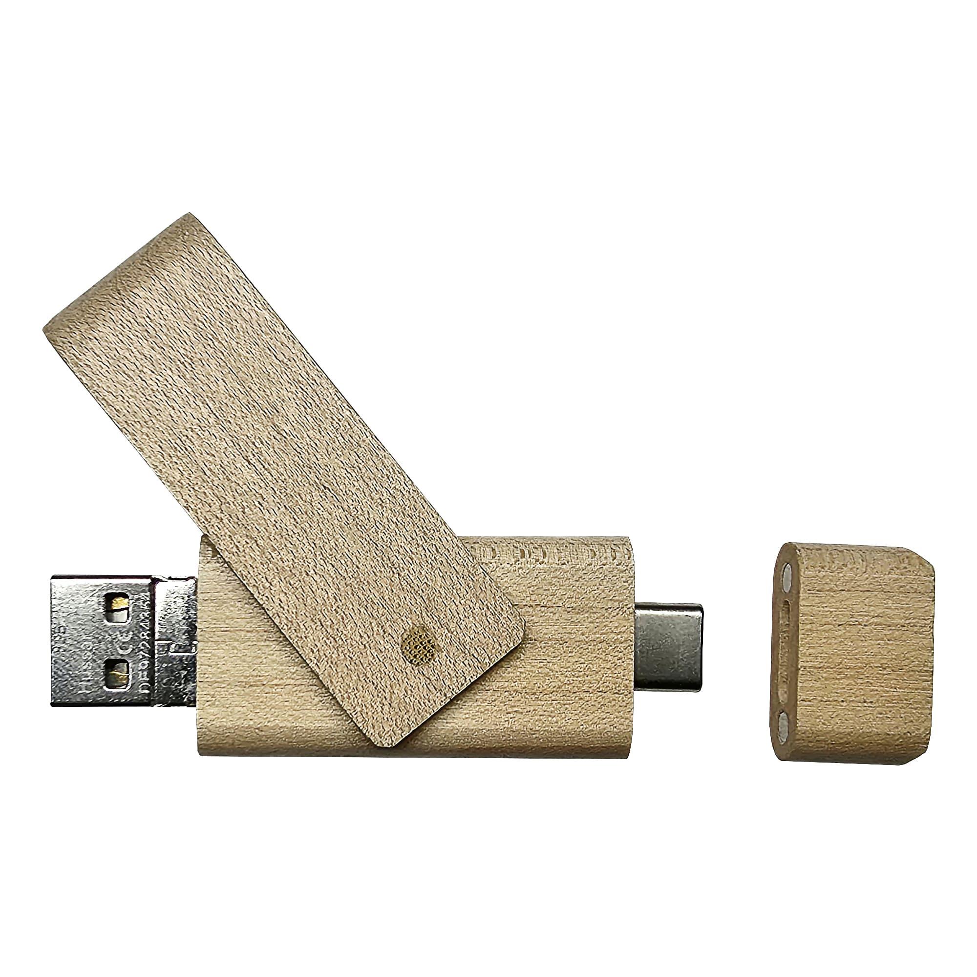 USB-Stick OTG H24 Typ C USB 3.0 Flash Disk 128 GB Ahorn