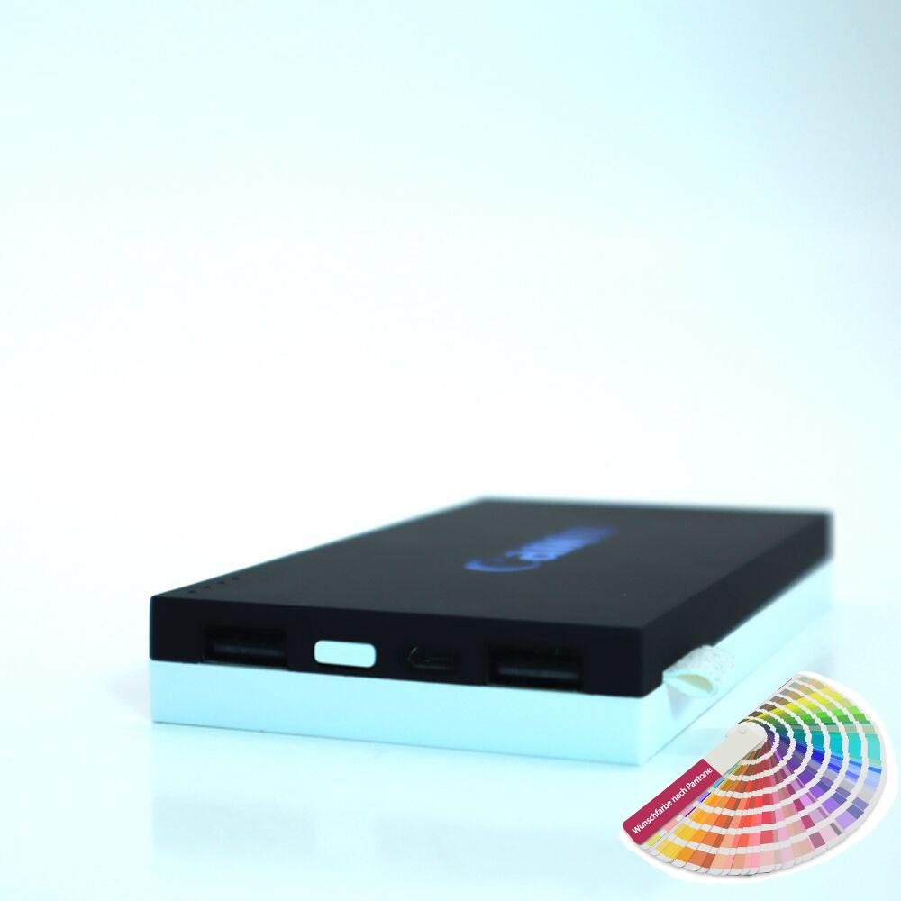 Modell PB-102 8000 mAh Weiß/Schwarz gummiert (matt)