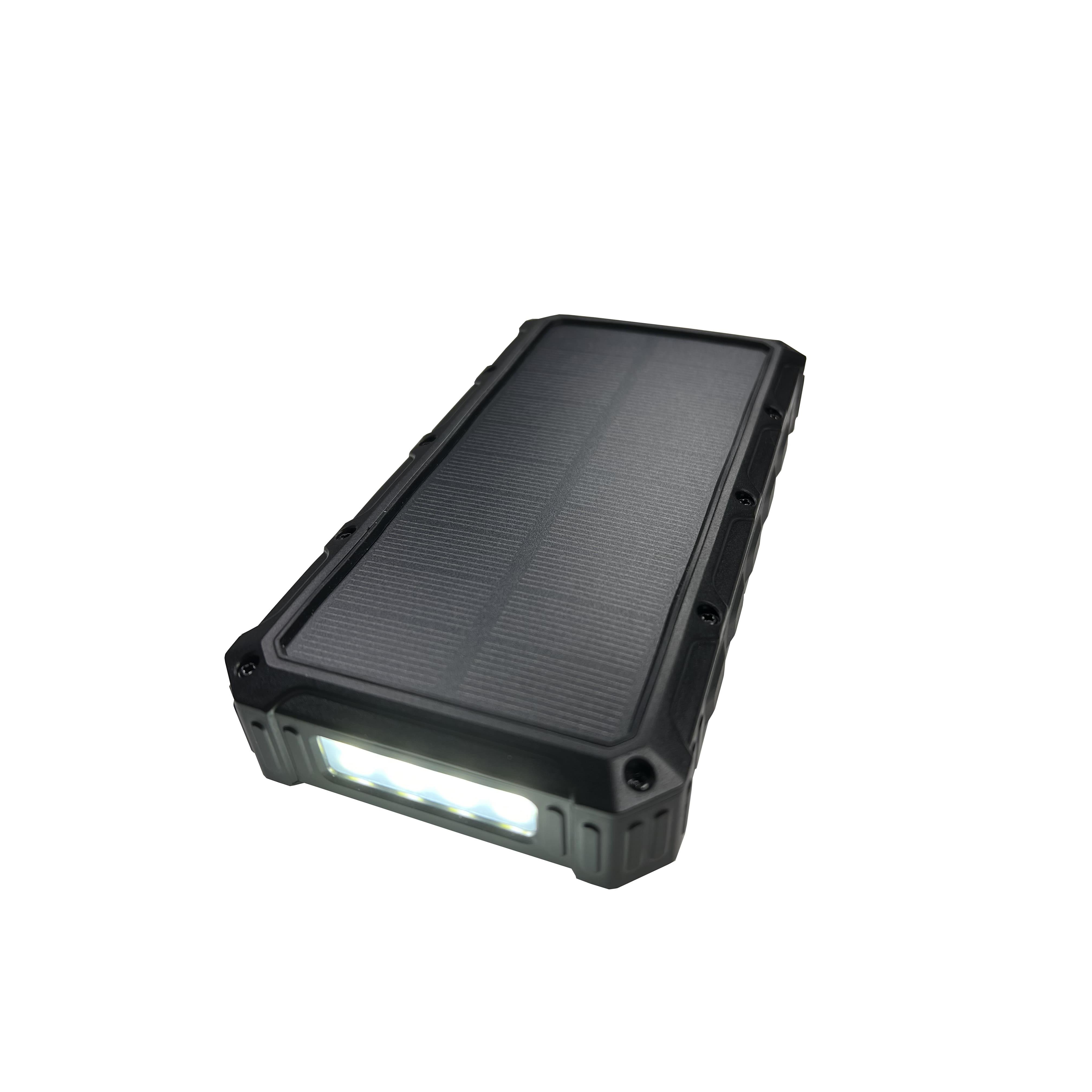 Outdoor Solar Powerbank PB-58 Wireless Charging 20000 mAh Schwarz