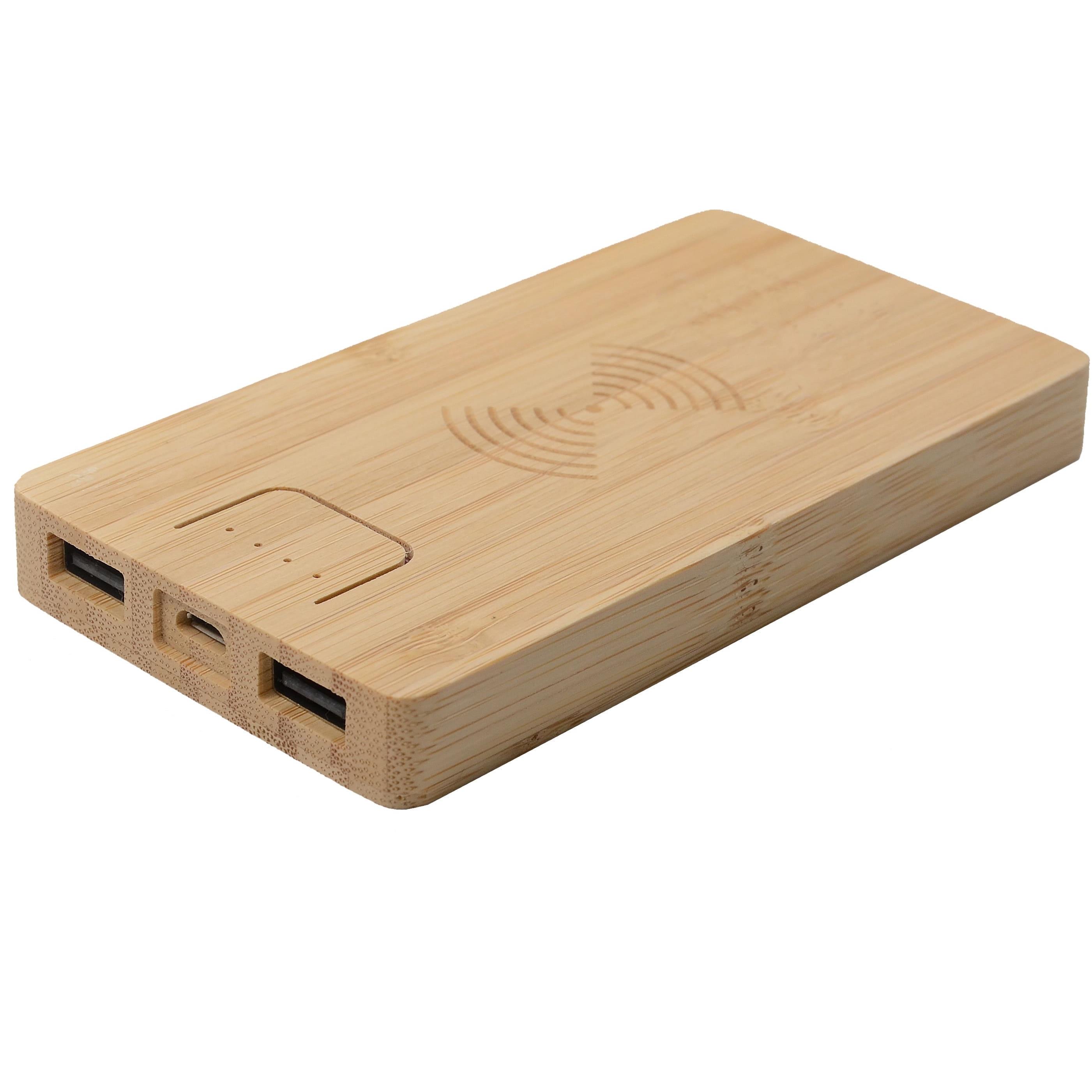 Holz Powerbank PB-65 QI Wireless Charging 8000 mAh Bambus