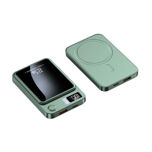 Magnetic Powerbank PB-69 QI Wireless Charging 5000 mAh Grün