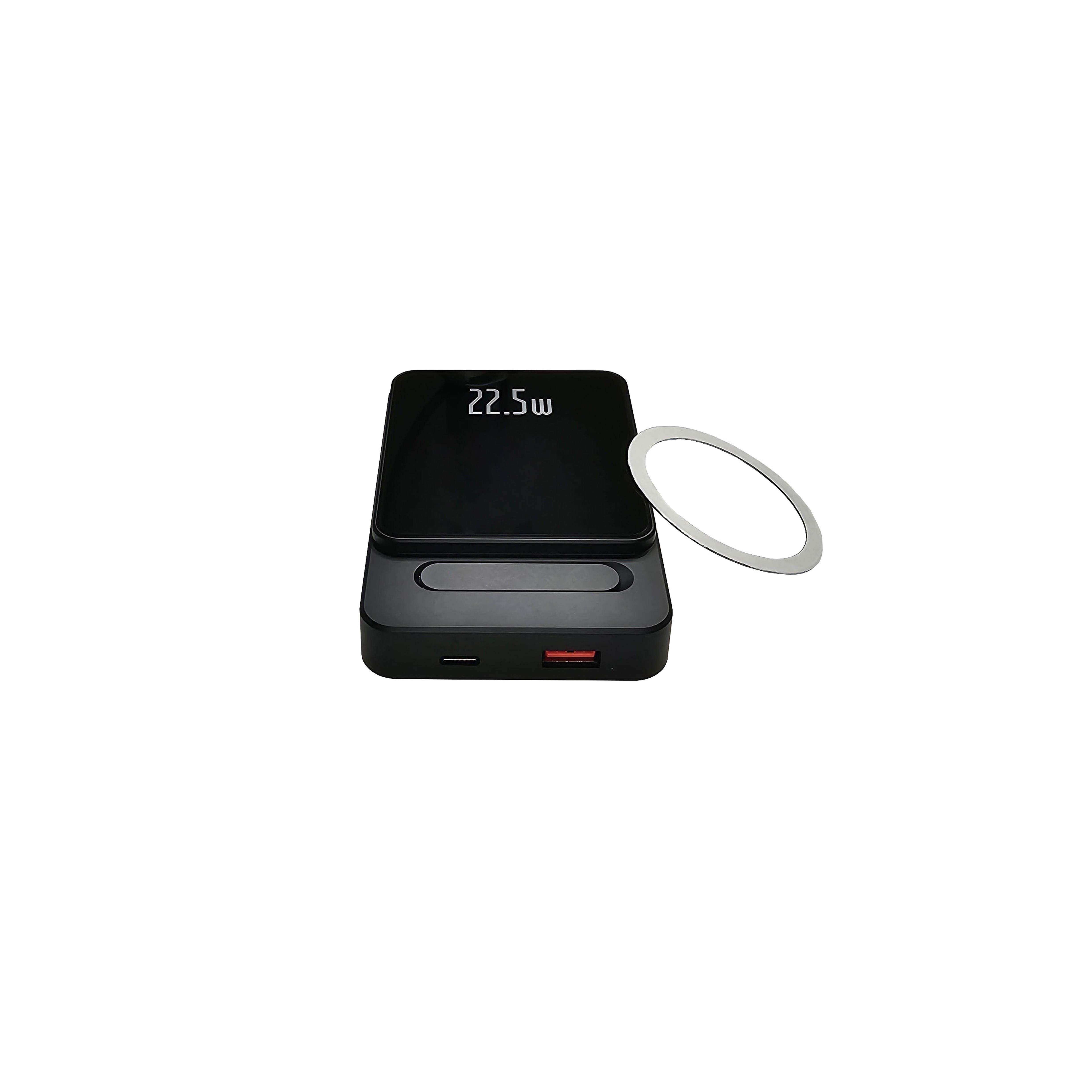 Magnetic Powerbank PB-70 QI Wireless Charging 10000 mAh Silber