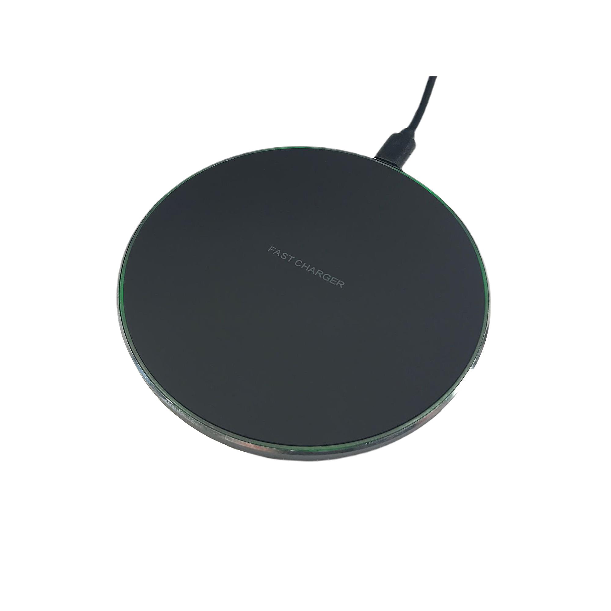 Wireless Charger LED-Ring 15W Schwarz