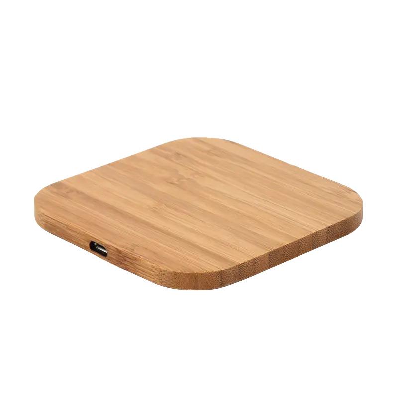 Wireless Charger eckig 15W Bambus