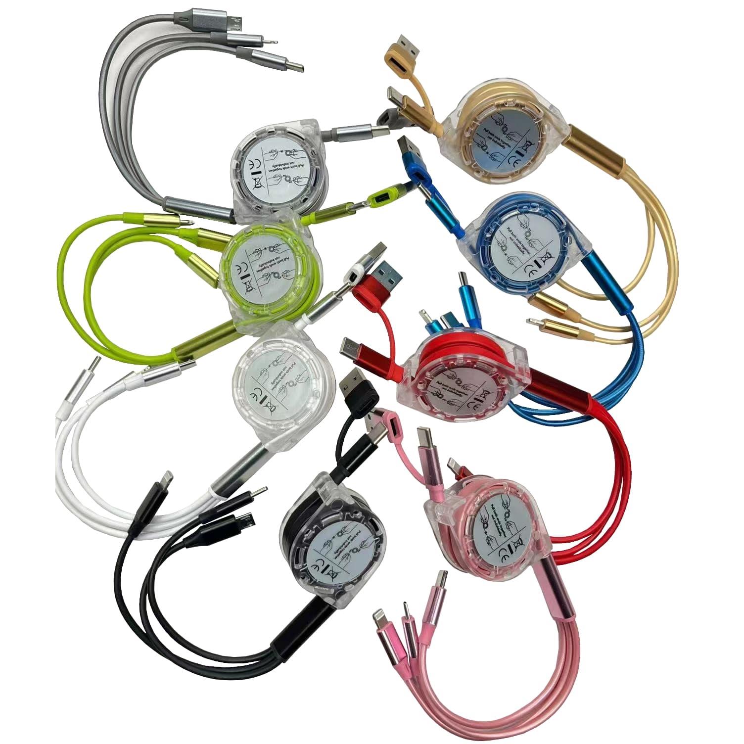 3in2 Aufrollladekabel Silber