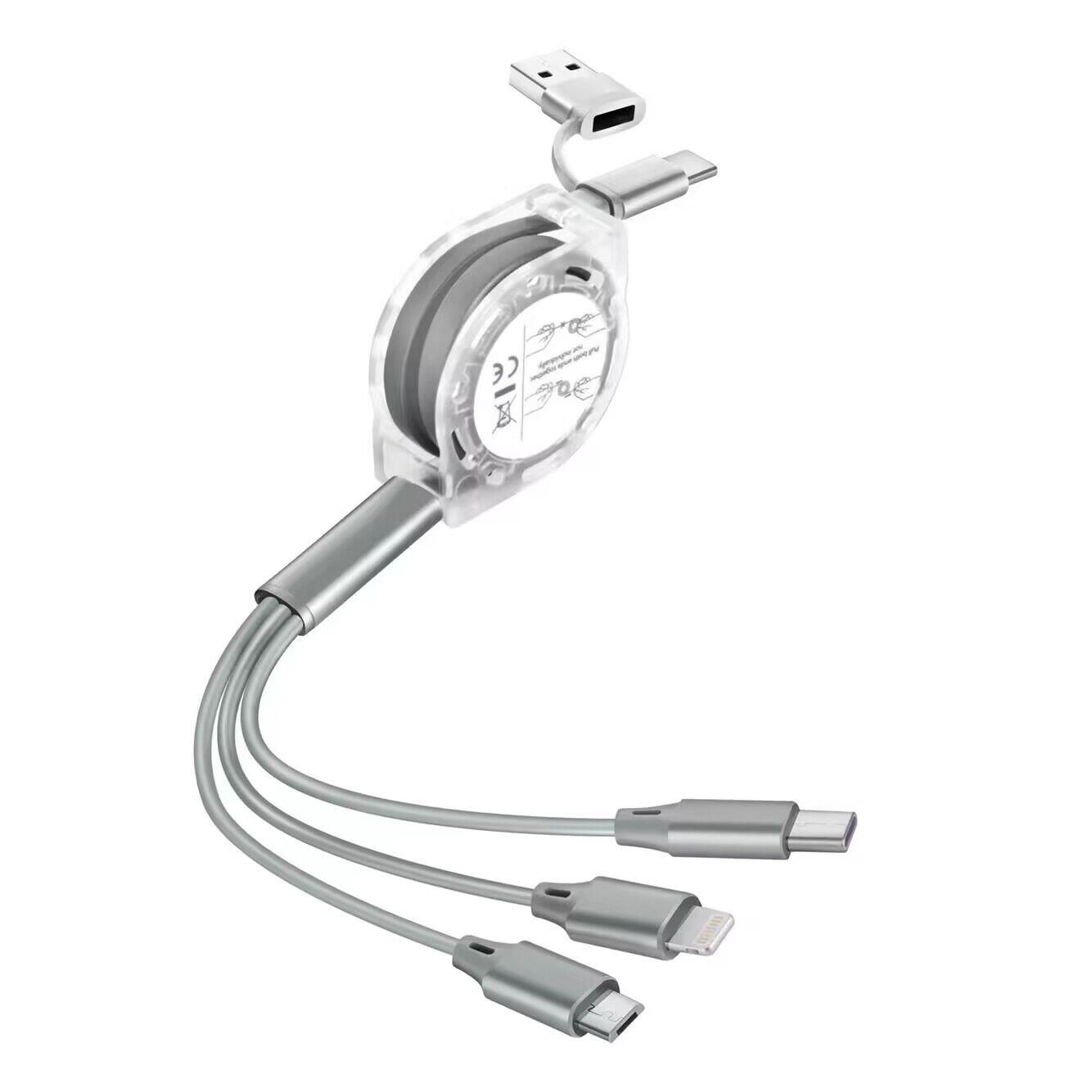 3in2 Aufrollladekabel Weiß