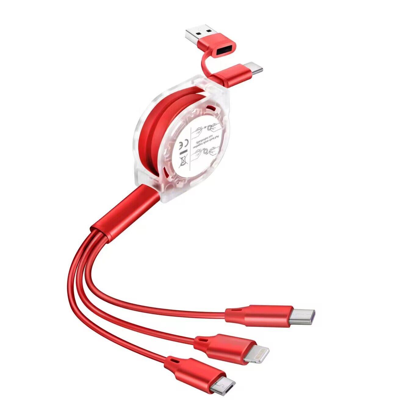 3in2 Aufrollladekabel Rot