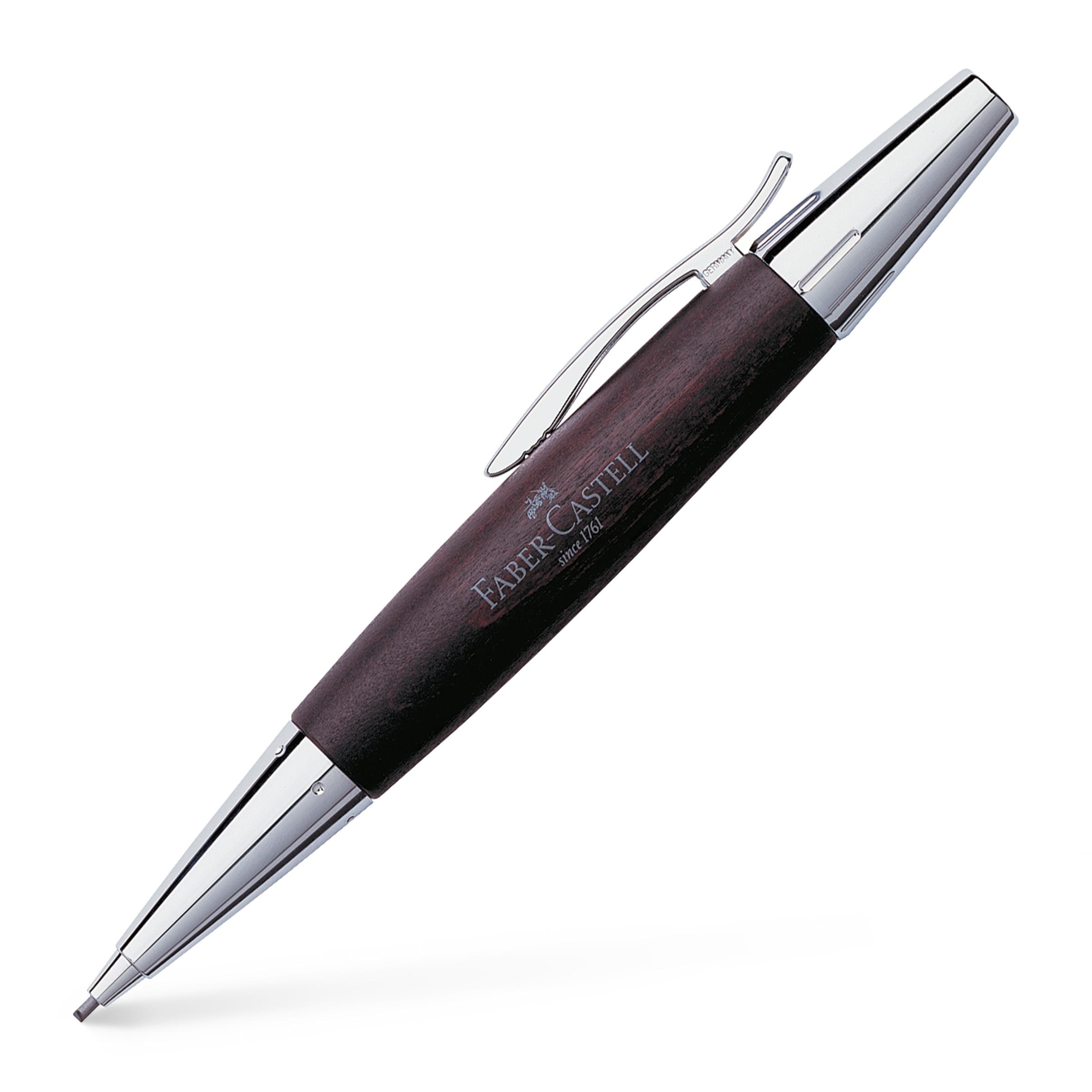 E-Motion Holz / Metall Birnbaum dunkelbraun Drehbleistift Faber-Castell