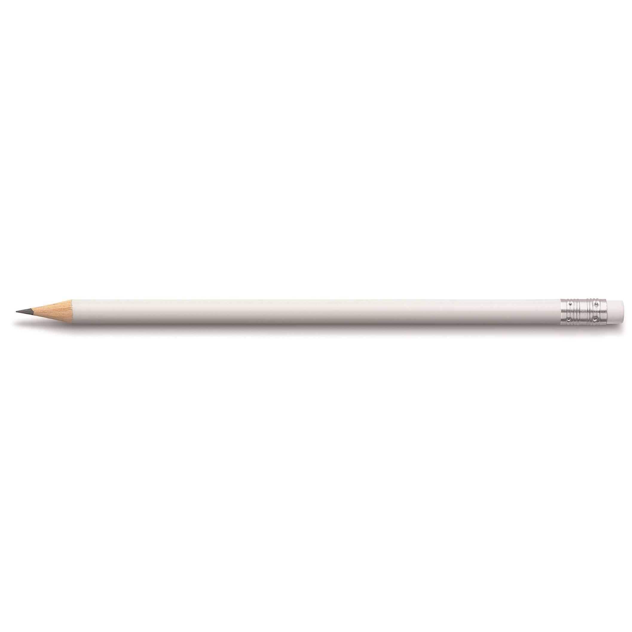 Bleistifte weiss mit Radiertip Faber-Castell