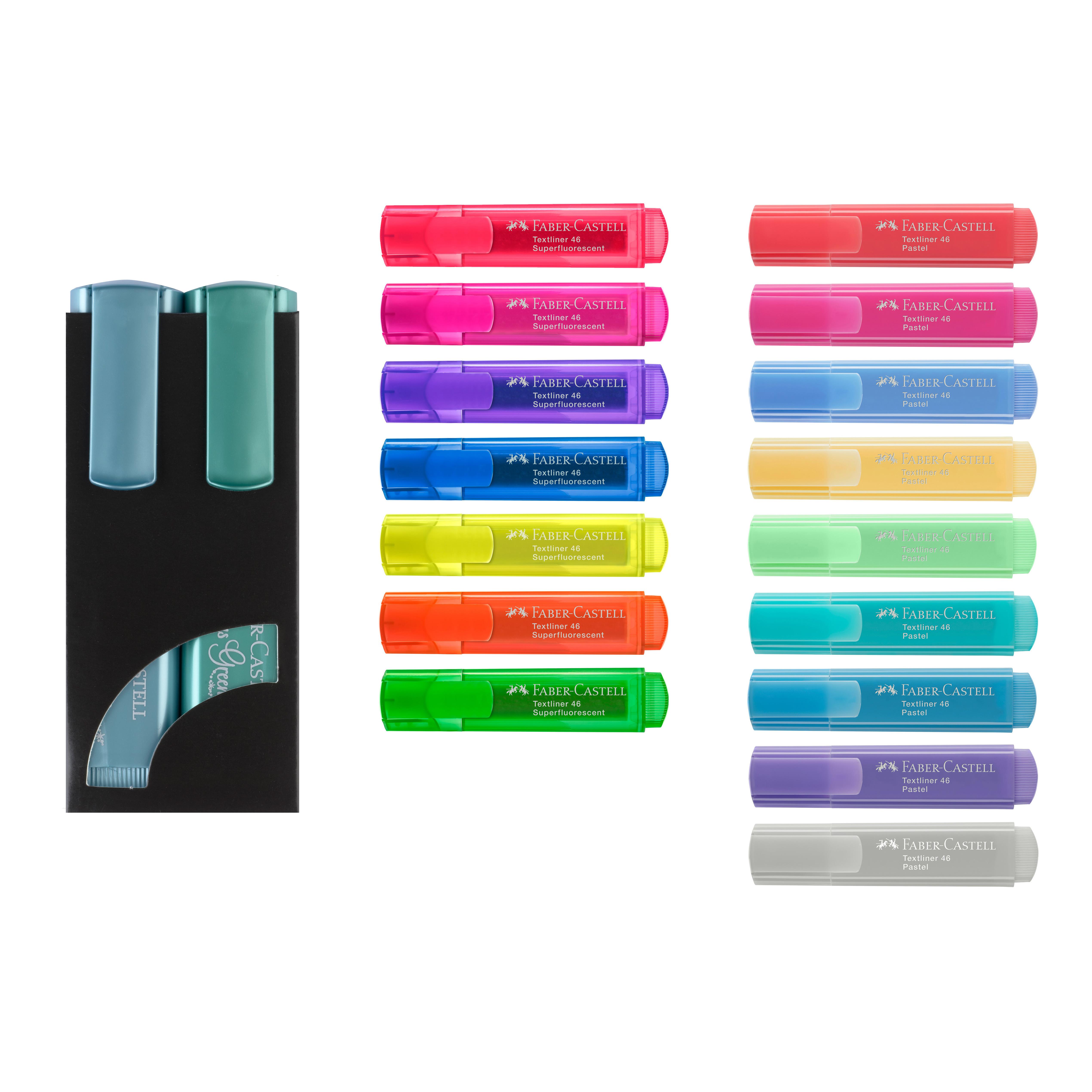 2er Set Textliner transluzent / Pastell Faber-Castell