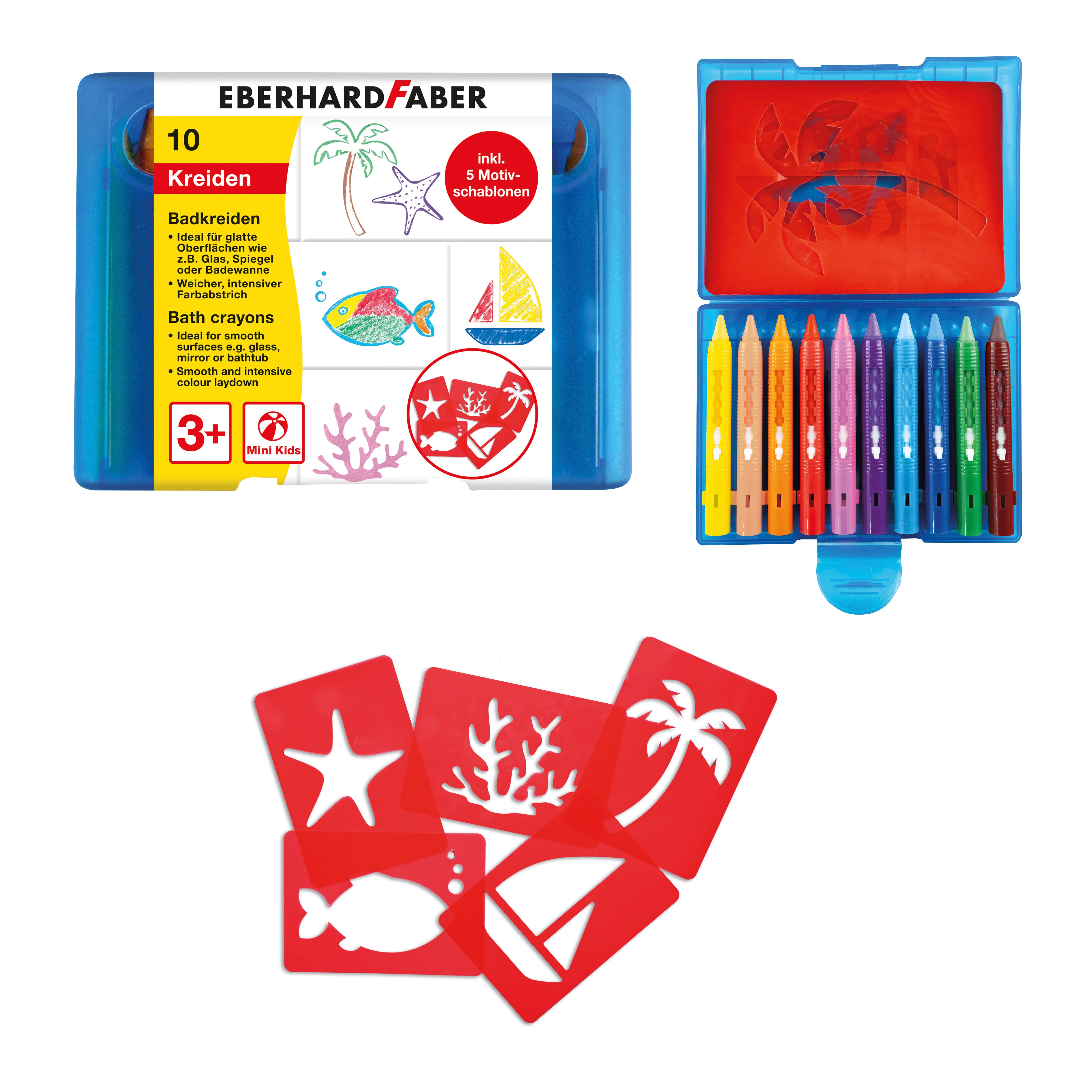 Badkreide 10er Etui inkl. Schablonen Faber-Castell
