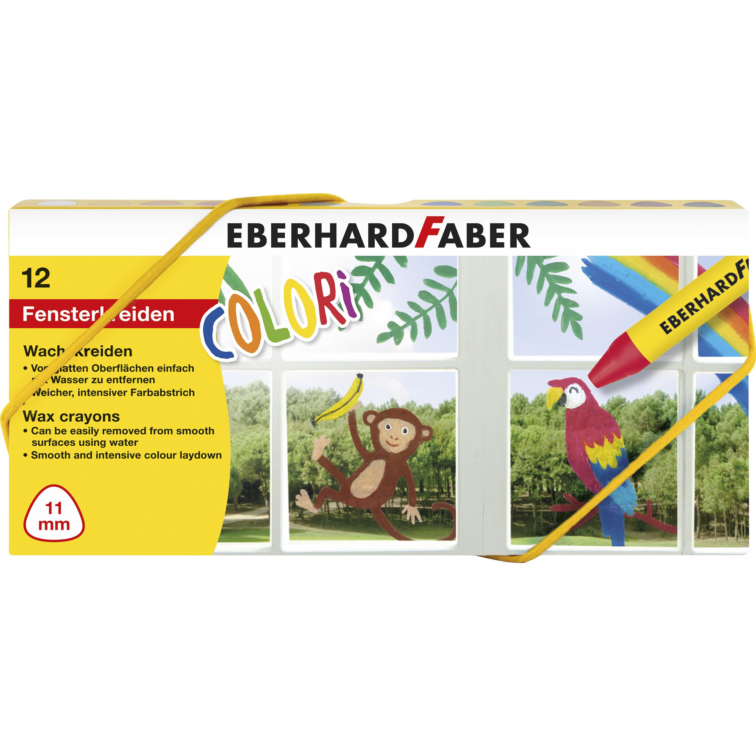 Wachsmalkreiden für Fenster 12er Etui Faber-Castell