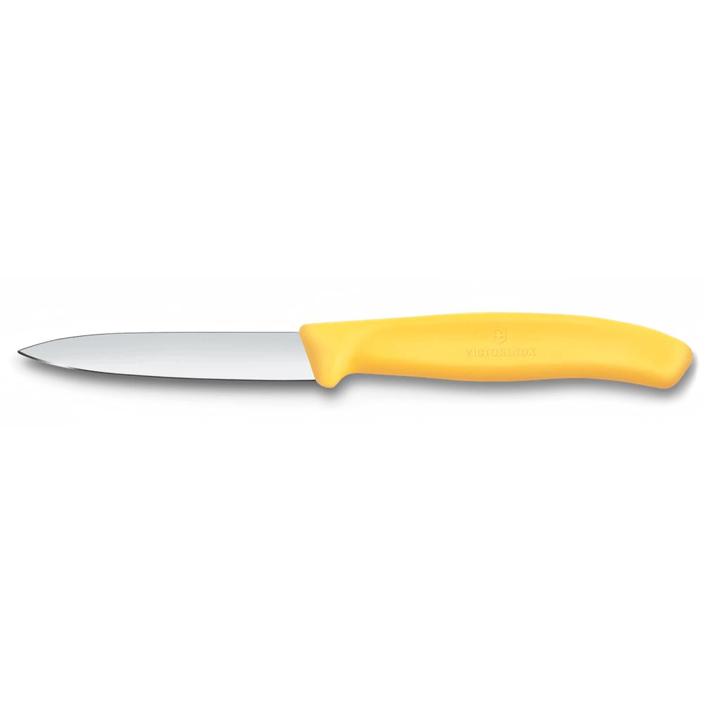 Swiss Classic, Gemüsemesser, 8cm, gerade, Mittelspitz, gelb