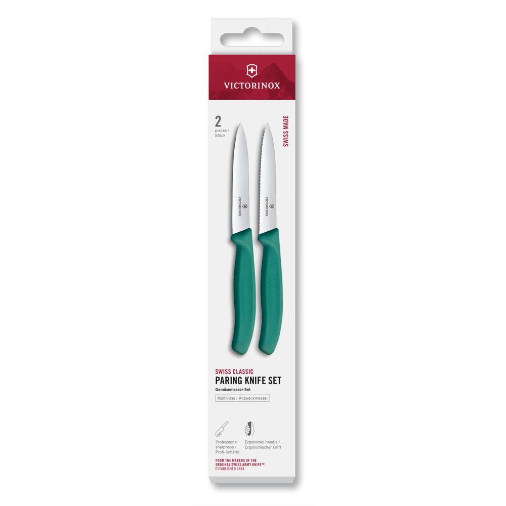 Swiss Classic, Gemüsem. Set, 2tlg, 10cm, gerade/Wellen, grün, Box
