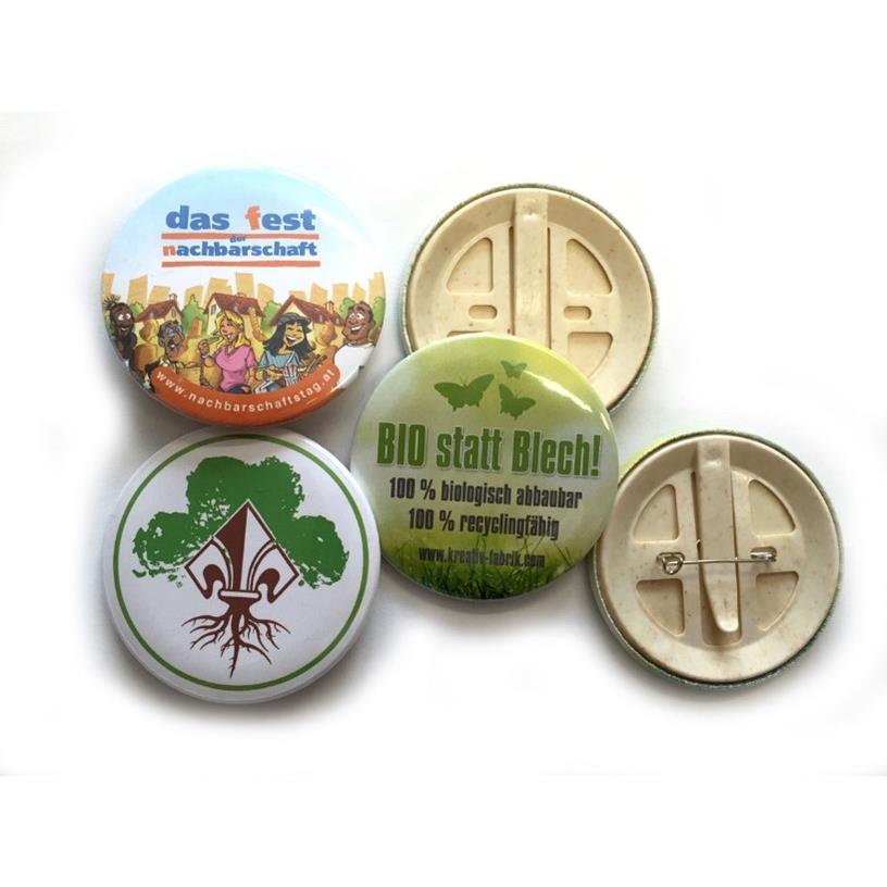 Öko-Ansteckbutton mit Nadel