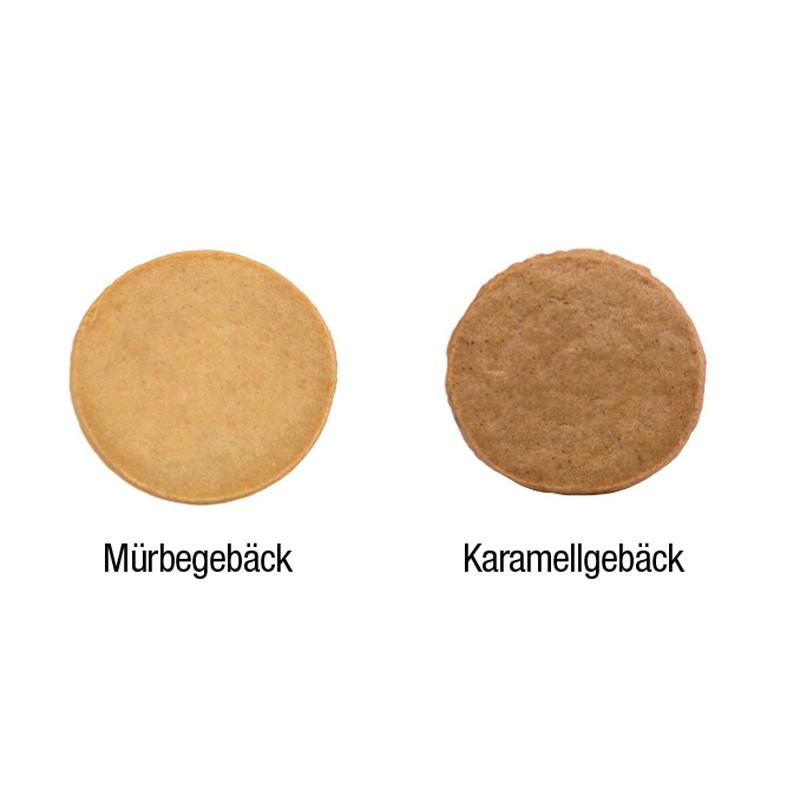 Keksdose rund - Keks geprägt, einzeln verpackt