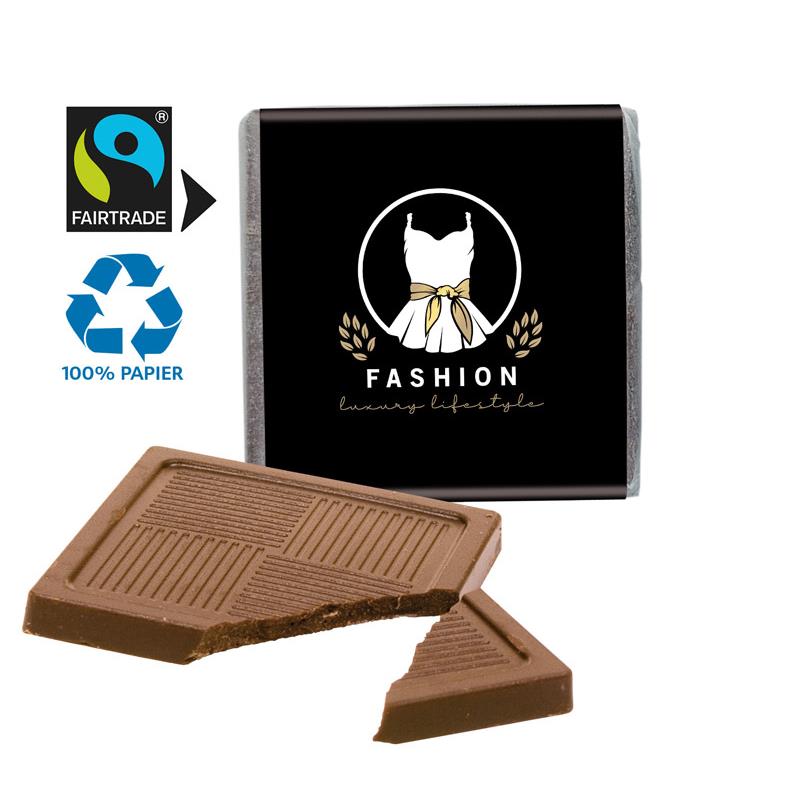 Schokotäfelchen FAIRTRADE - PERGAMIN 100% Papier