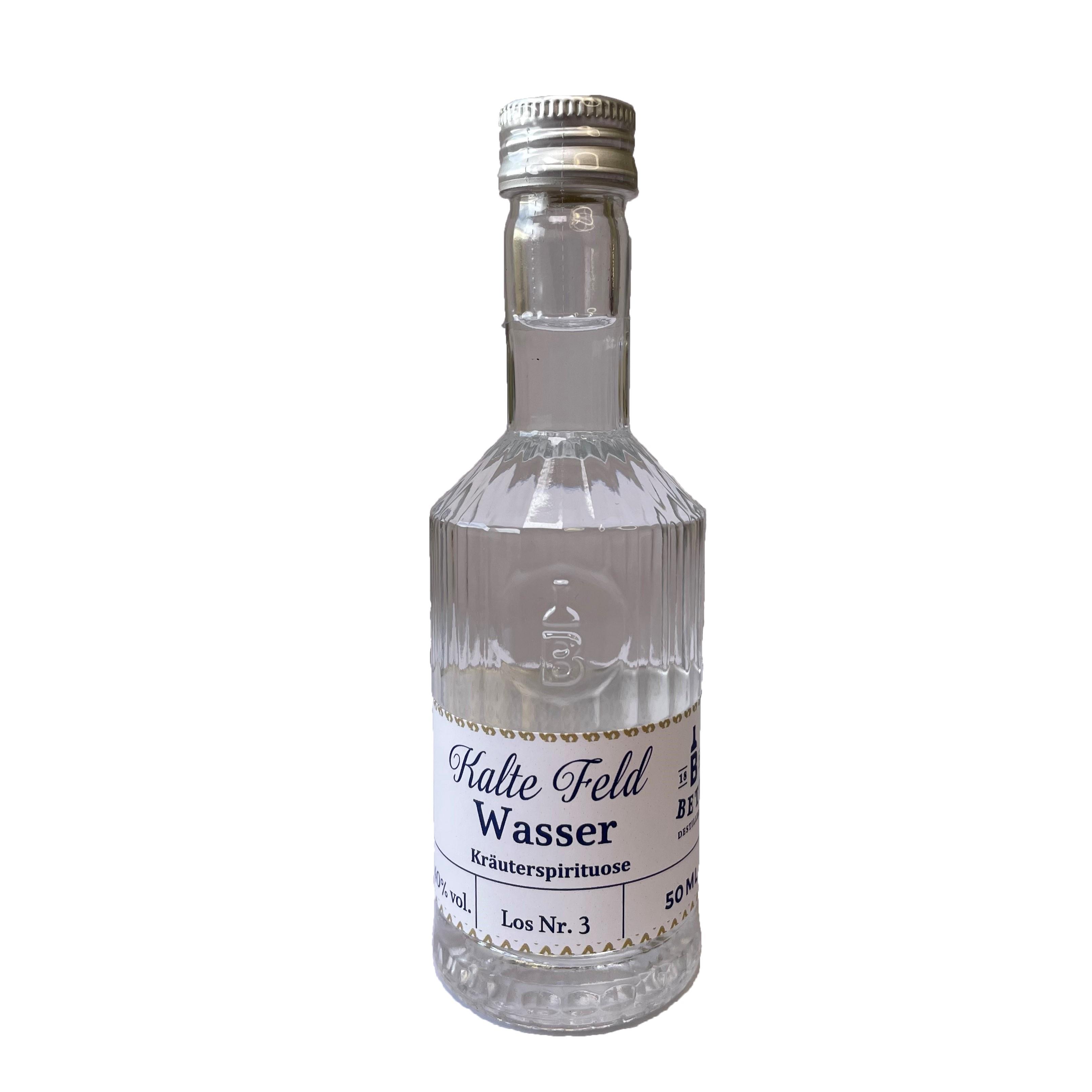 Kalte Feld Wasser 50 ml in Tastingflasche, 40 % vol.