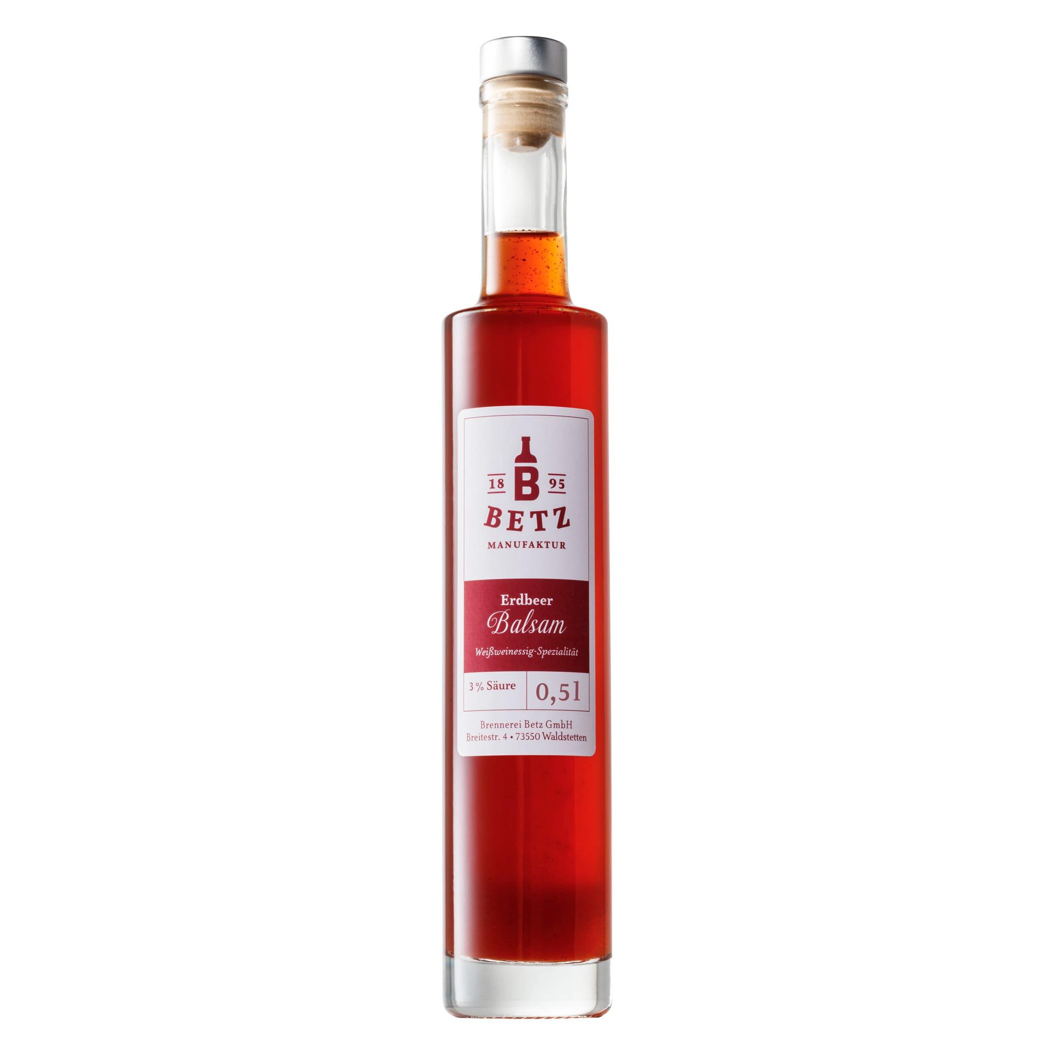 Erdbeer Balsam 0,5 l in Flasche Atlantis, 3 % Säure