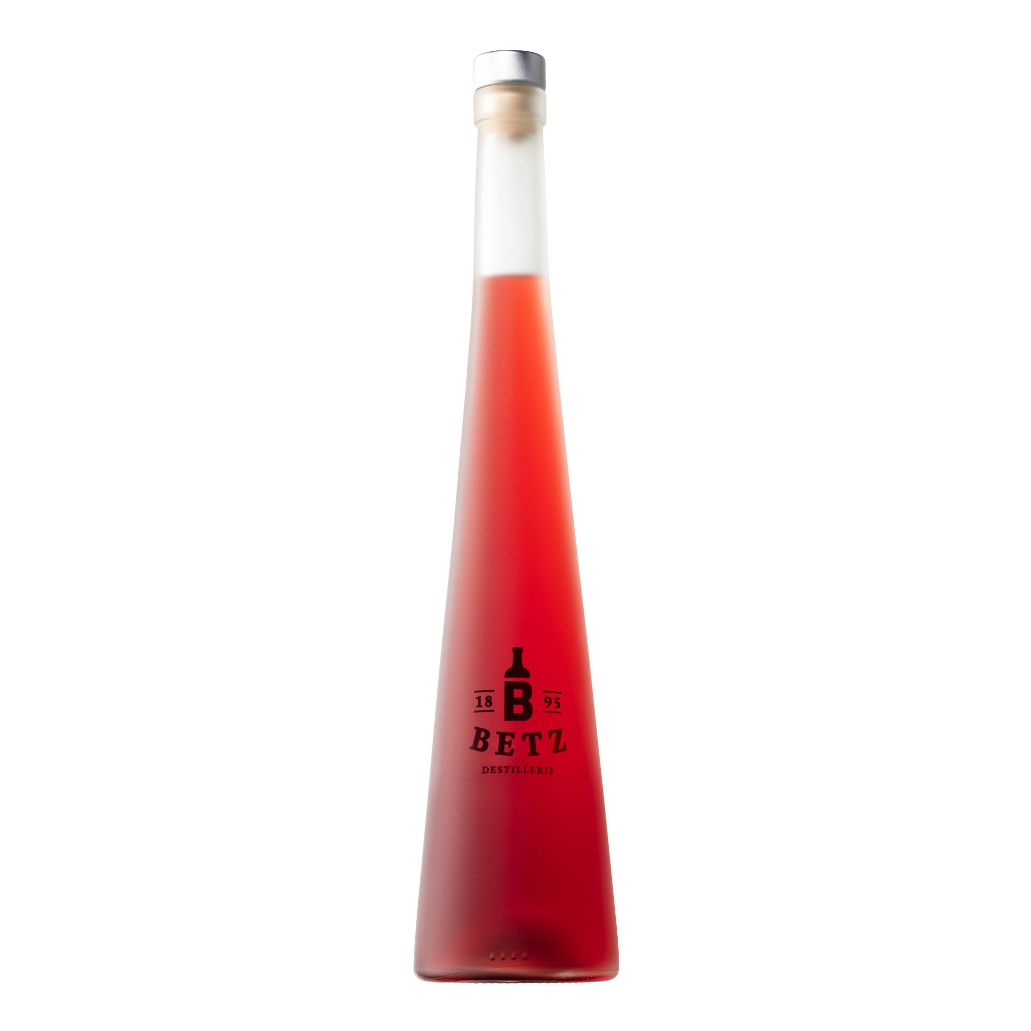 Roter Weinbergpfirsich-Likör 0,2 l in Flasche Cosmos, 25 % vol., gestrahlt
