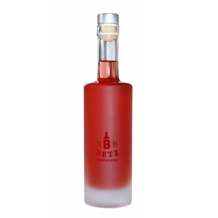 Roter Weinbergpfirsich-Likör 0,5 l in Flasche Centurio, 25 % vol., gestrahlt