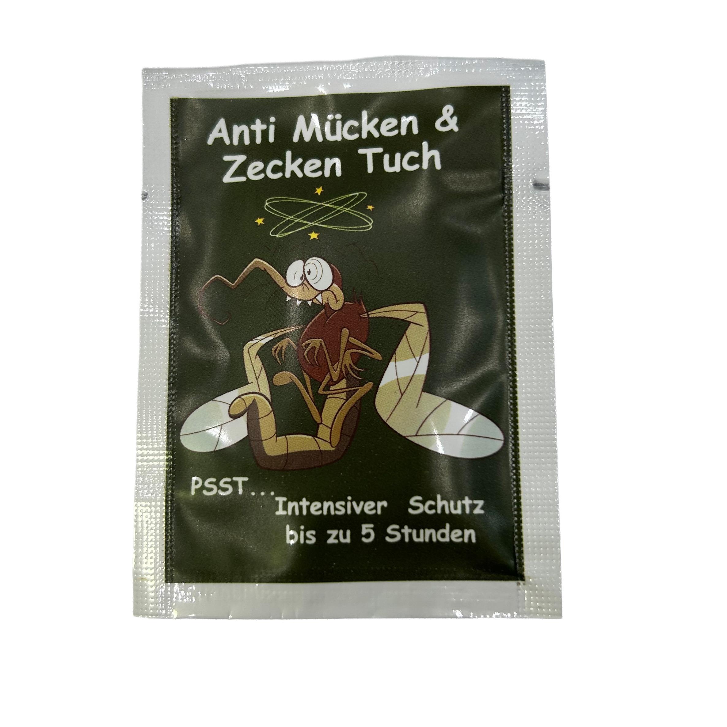 Anti-Mücken-Zecken Tuch im Sachet aus Papier