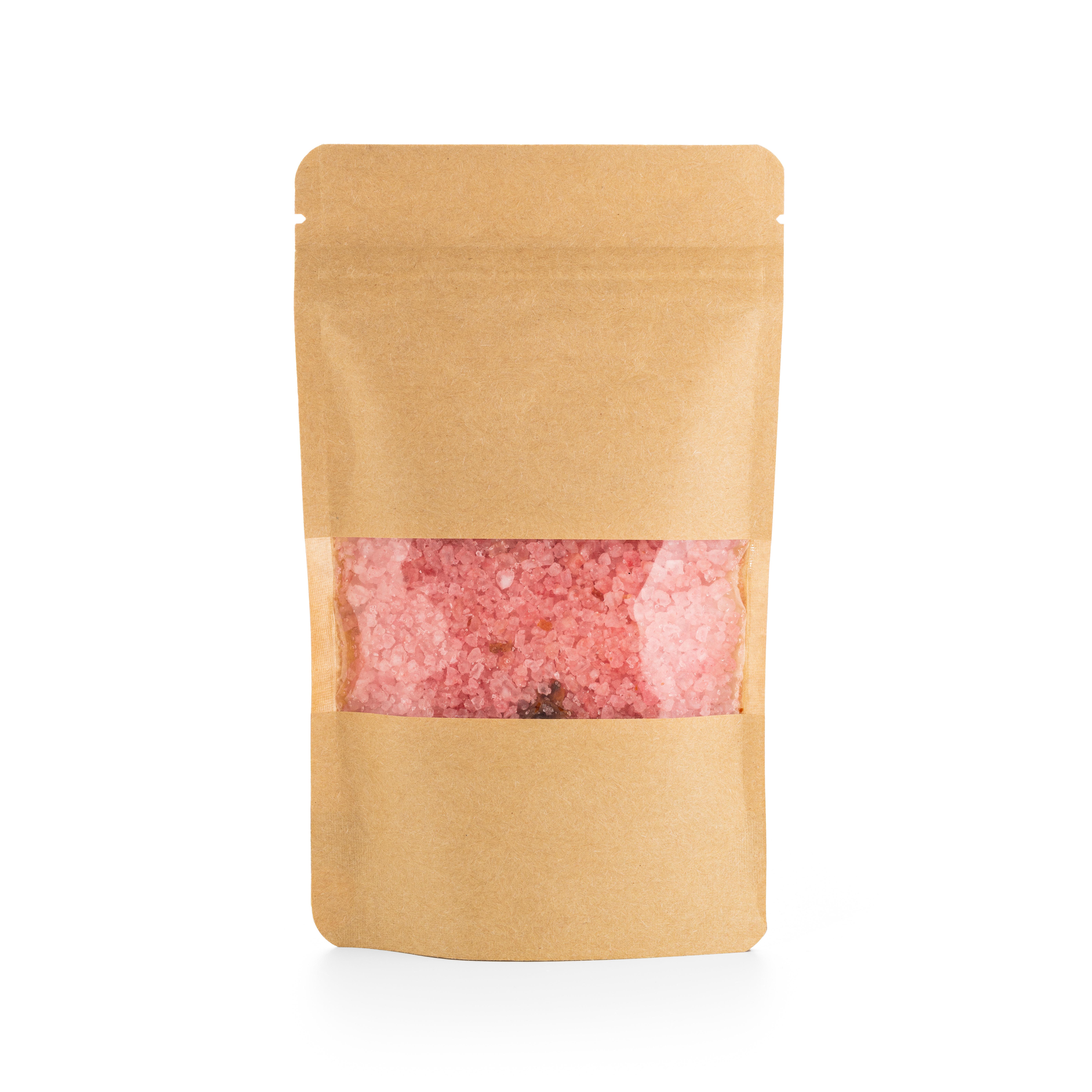 200g Badesalz - KraftpapierTasche mit Sichtfenster