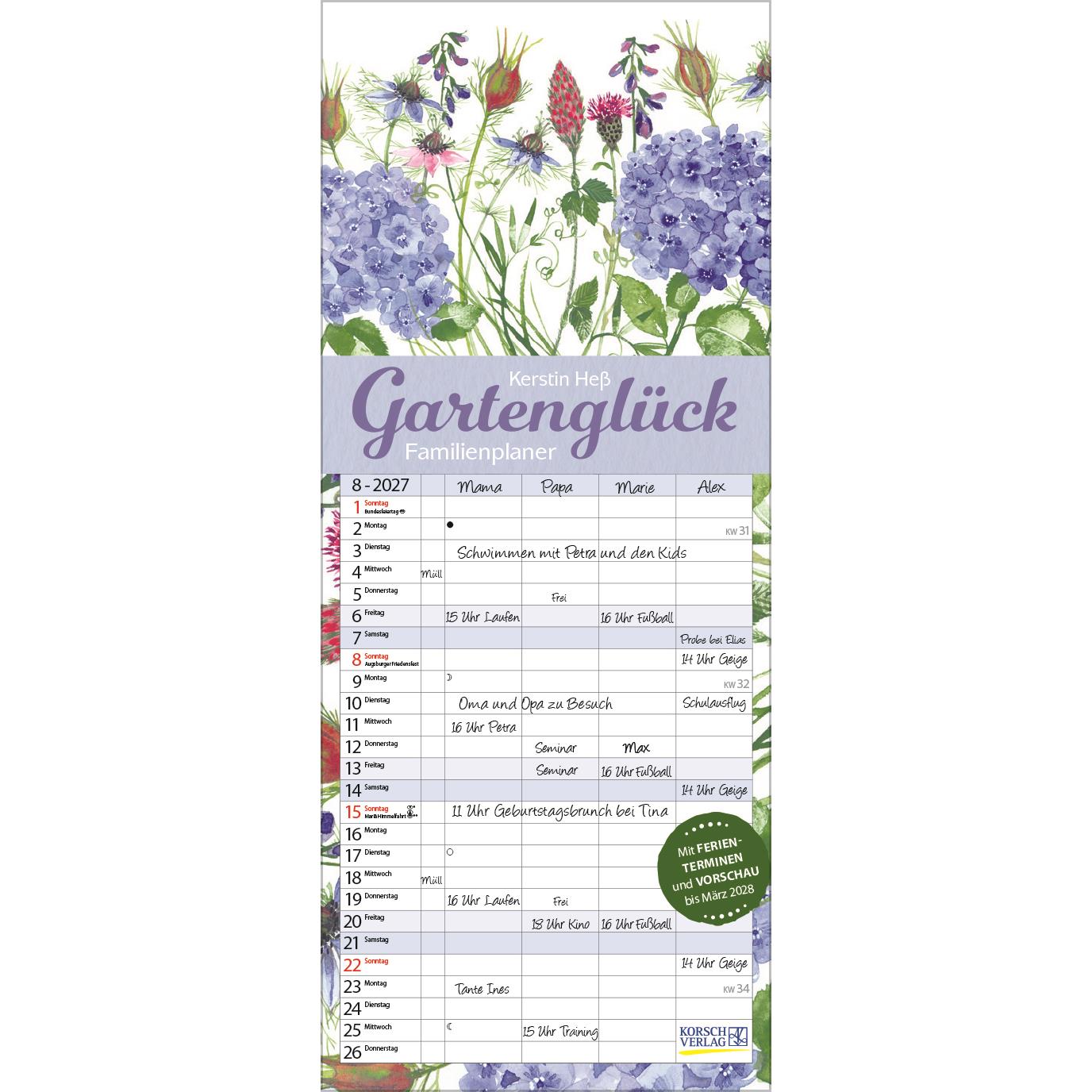 Familienplaner Gartenglück