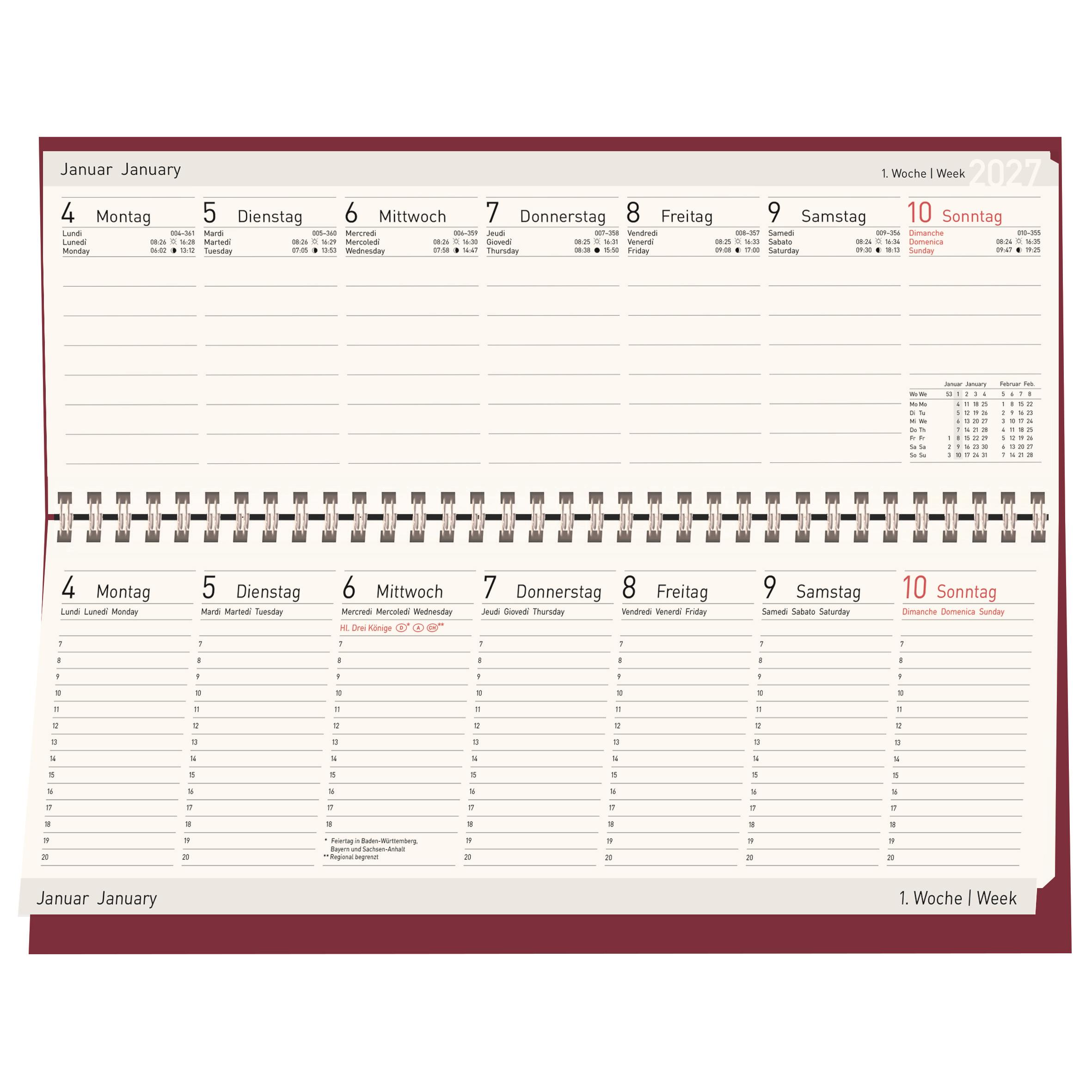 Tischquerkalender EDITION NATUR
